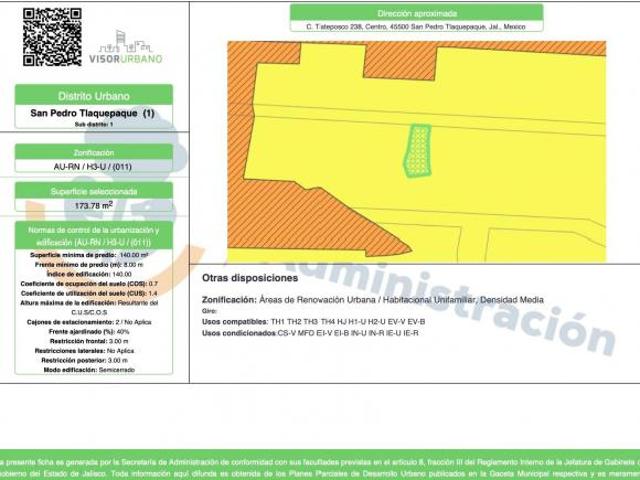 Terreno en venta a 5 min. del Parian, Tlaquepaque