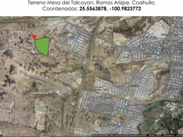 Terreno en venta al poniente de Ramos Arizpe, en predio El Talcoyón