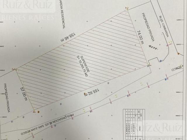 TERRENO EN VENTA BLVD. SAN JUAN BOSCO CON 10,265.75 M2