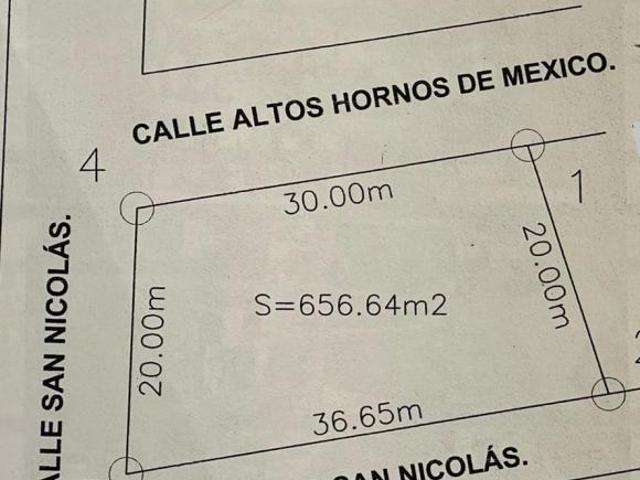TERRENO EN VENTA CALLE ALTOS HORNOS ESQ. IND. METAL MECANICA, COL. LA FUNDICIÓN, ACTOPAN, HGO