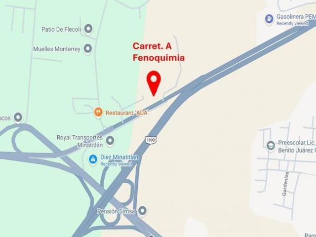 Terreno en Venta Carret. Minatitlán Córdoba entrada a Fenoquimia, Minatitlán, Ver