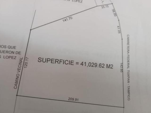 Terreno en Venta, Carretera Tampico Tuxpam 4 Hectareas