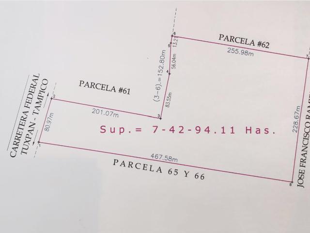Terreno en venta cerca del Puente Tampico, en Pueblo Viejo, Veracruz