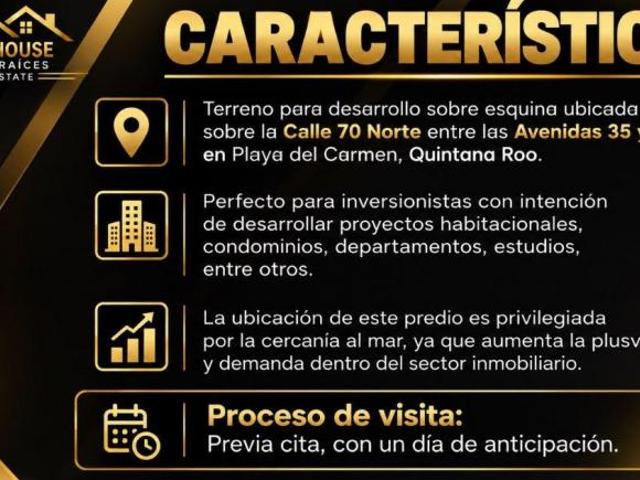 Terreno en venta con 220 M2, ubicado en esquina, col. Colosio en playa del Carmen