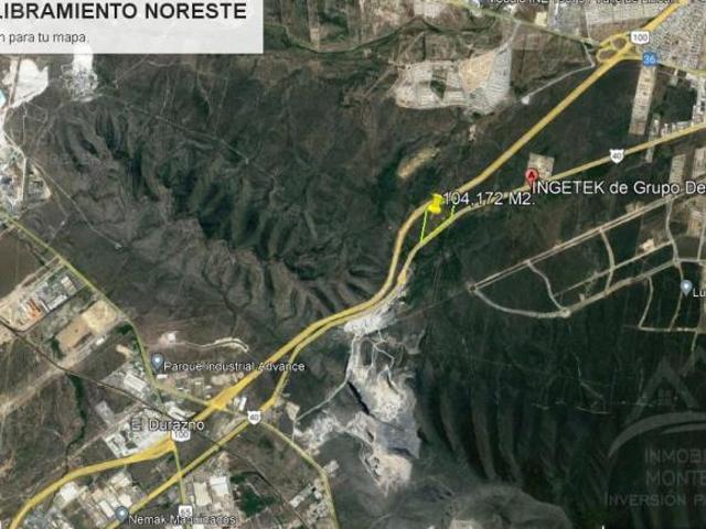 Terreno en venta de 104172 metros uso industrial en García Nuevo León