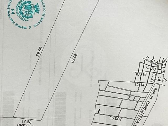 Terreno en venta de 1,660 m2 ubicado al norte de la cuidad en Chablekal