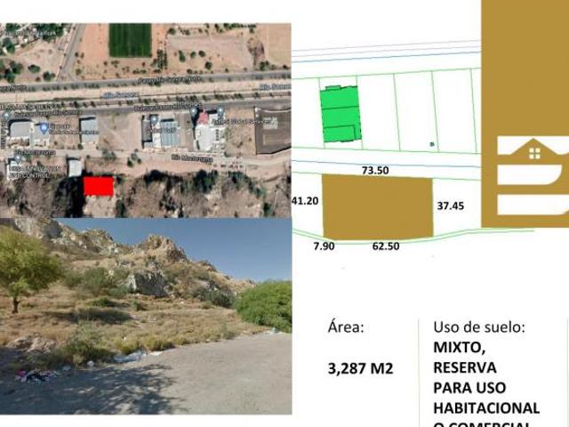 TERRENO EN VENTA DE 3,287 m² EN PROYECTO RÍO SONORA EN HERMOSILLO, SONORA