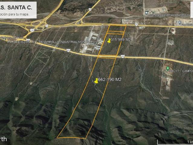 Terreno en venta de 97.8 hect?reas industrial carretera libre MTY Saltillo Santa Catarina nuevo le?n