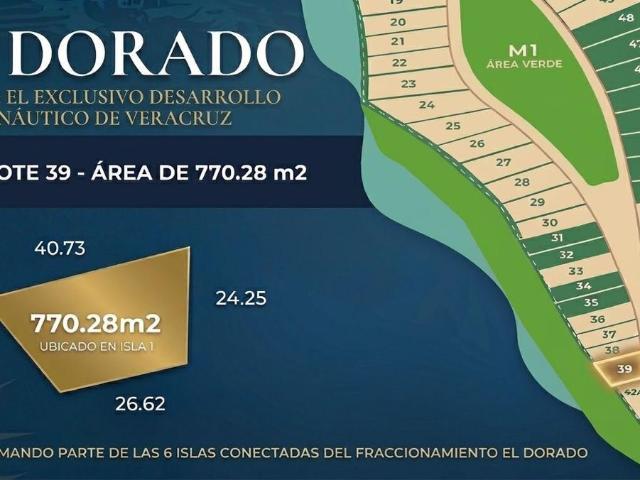Terreno en venta El Dorado Residencial y Marina, Boca del Rio, Ver
