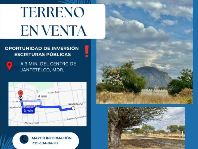 Terreno en venta en Manuel Alarcon, Jantetelco, Morelos