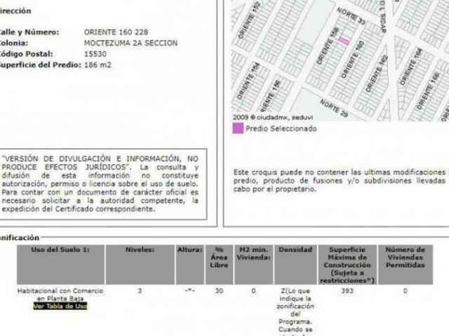 Terreno en venta en Moctezuma 2da Sección