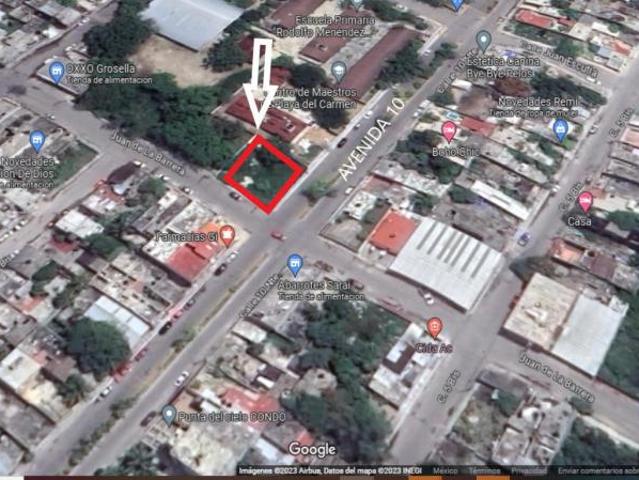 Terreno en venta en Avenida 10 en esquina Playa del Carmen