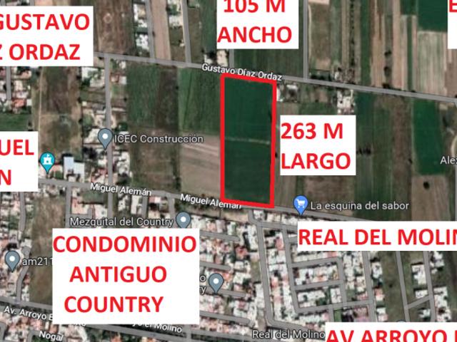 TERRENO EN VENTA EN AGUASCALIENTES CON 2 FRENTES IDEAL CUALQUIER GIRO