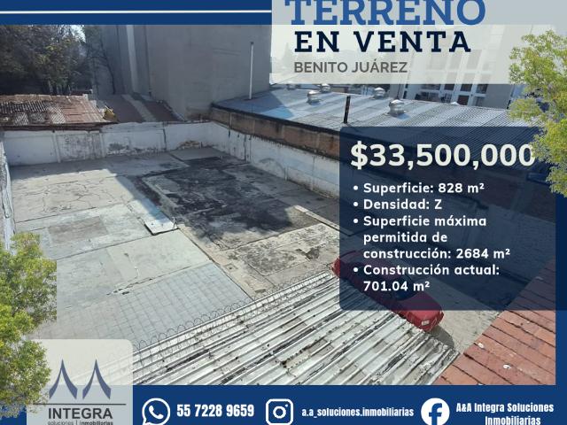 Terreno en Venta en Benito Juárez
