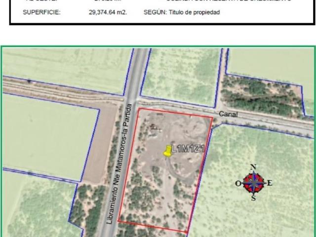 Terreno en venta en Benito Juárez, Matamoros, Coahuila de Zaragoza