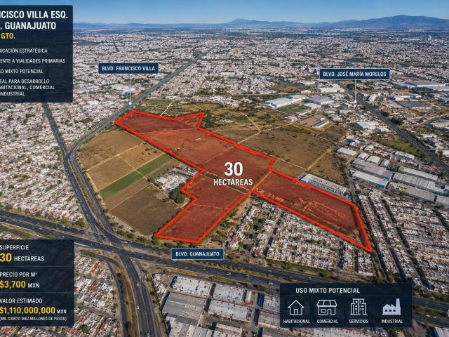 Terreno en Venta en Blvd Francisco Villa esqina Blvd Guanajuato Le?n Guanajuato