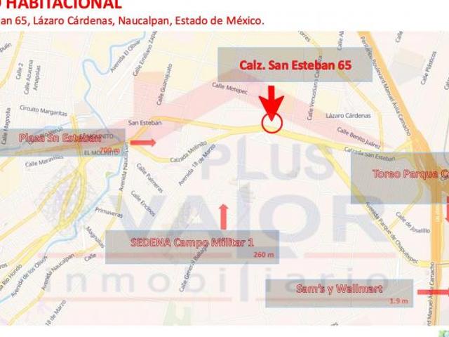 TERRENO EN VENTA CALZADA SAN ESTEBAN 65, LAZARO CARDENAS, NAUCALPAN, ESTADO DE MEXICO
