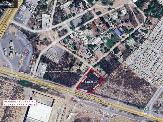 TERRENO EN VENTA EN CARRETERA ZUAZUA CIENEGA DE FLORES