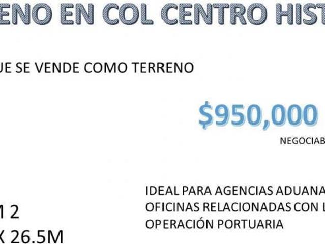 Terreno en venta en Centro Histórico de Veracruz