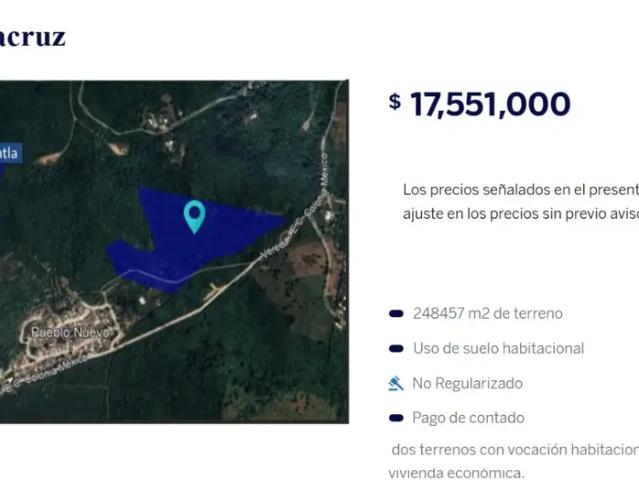 Terreno en venta en Coatzintla Centro, Coatzintla, Veracruz de Ignacio de la Llave