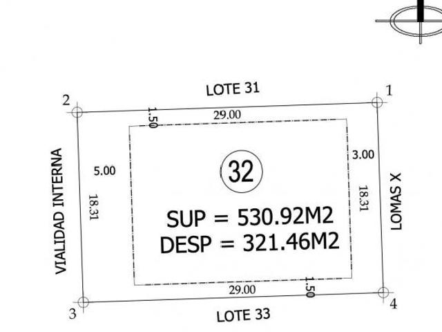 Terreno en venta en Condominio XI, El Molino Residencial