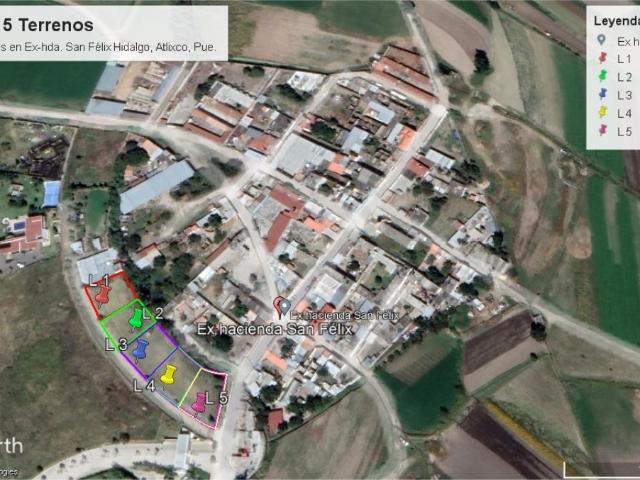 Terreno en venta en Ex Hacienda San Félix, Atlixco, Puebla