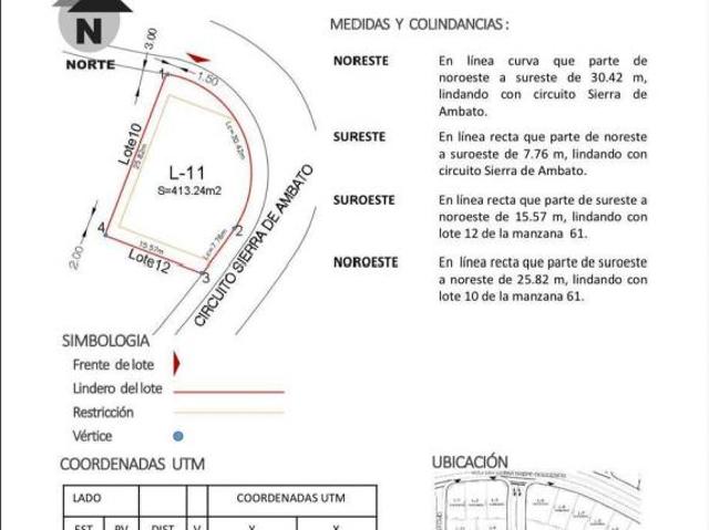 Terreno en venta en esquina en Zanda Residencial