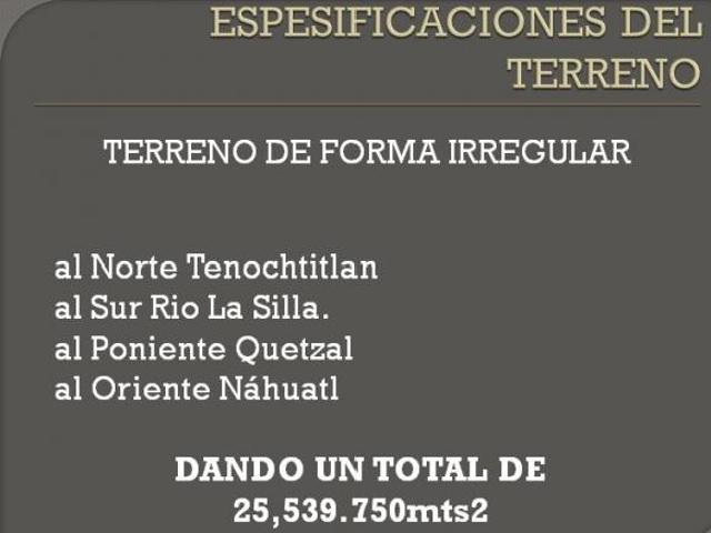 TERRENO EN VENTA EN GUADALUPE, 2.5 HECTAREAS