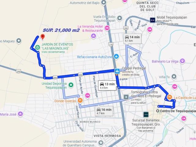 TERRENO EN VENTA EN LA CHARRETERA SUP 21,000 MTS Escriturado