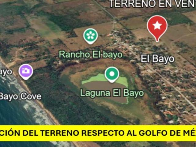 TERRENO EN VENTA EN LA COMUNIDAD EL BAYO, ALVARAD0,VER 921 M2 IDEAL PARA CASA VACACIONAL O NEGOCIO