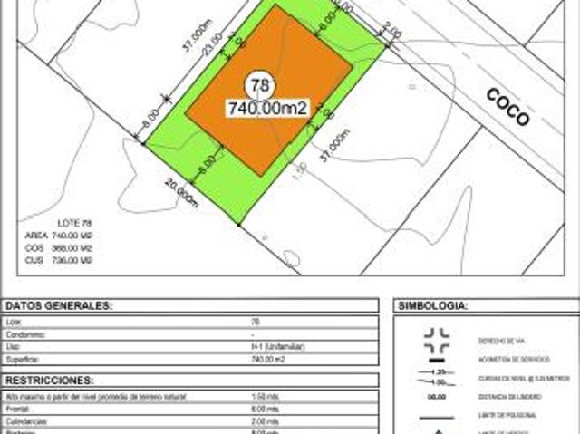 Terreno en venta en Playa Palmas, Carmen, Campeche