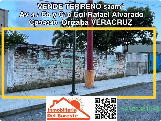 Terreno en venta en Rafael Alvarado, Orizaba, Veracruz de Ignacio de la Llave