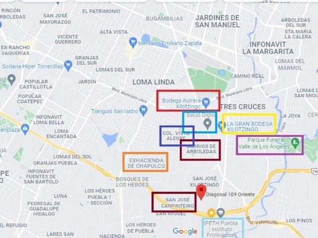 Terreno en venta en Rancho San Jose Xilotzingo, Puebla, Puebla