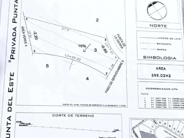 Terreno en venta en residencial lomas punta del este condo