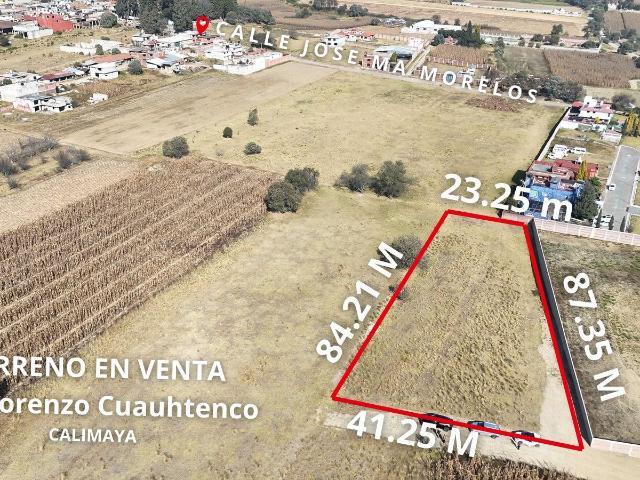Terreno en Venta en San Lorenzo Cuauhtenco Calimaya