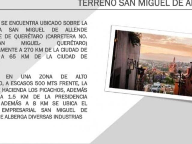 TERRENO EN VENTA EN SAN MIGUEL DE ALLENDE