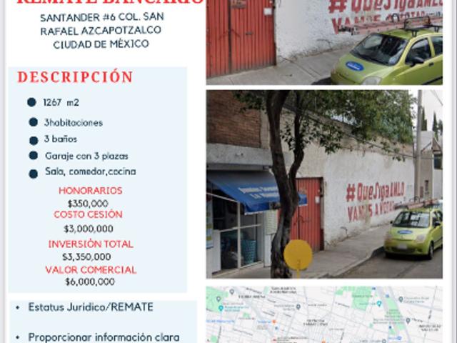 Terreno en venta en San Rafael, Azcapotzalco, Ciudad de México
