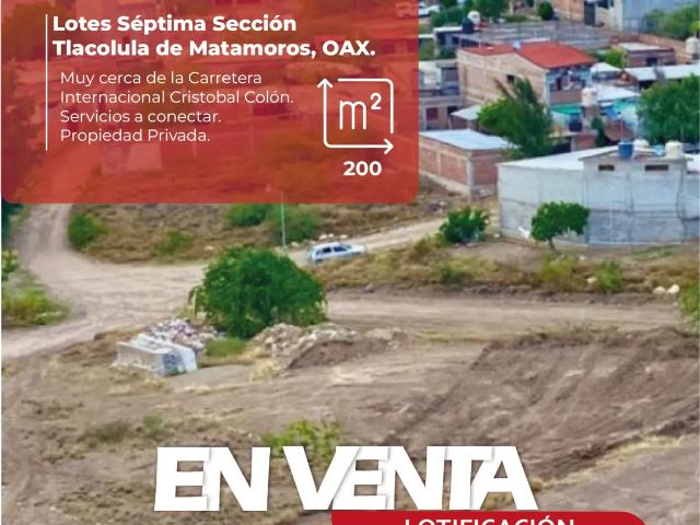 Terreno en venta en Sección Séptima, Tlacolula de Matamoros, Oaxaca