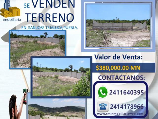 Terreno en venta en Tzicatlacoyan, Tzicatlacoyan, Puebla