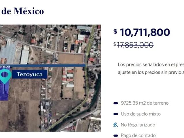 Terreno en venta en Tezoyuca, Tezoyuca, México