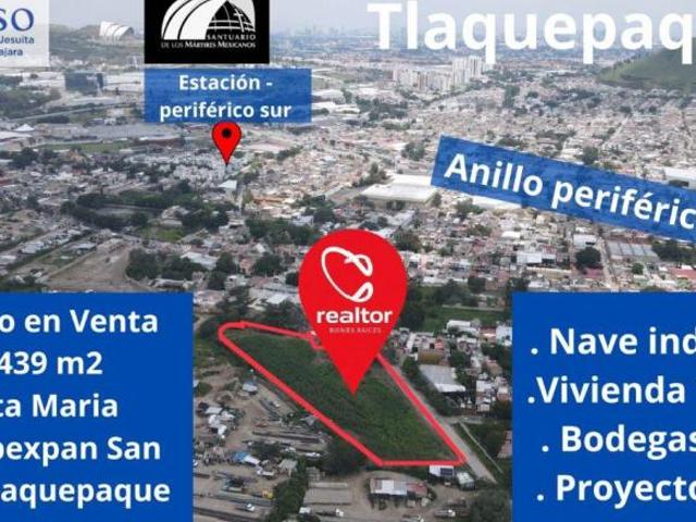 TERRENO EN VENTA EN TLAQUEPAQUE, JALISCO SANTA MARIA TEQUEPEXPAN