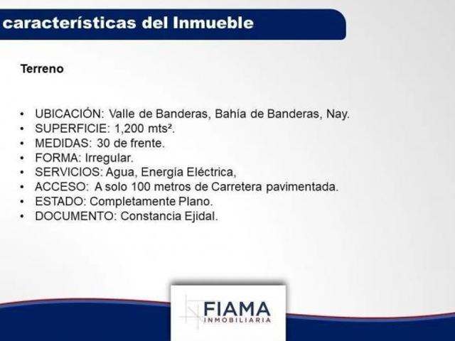 TERRENO EN VENTA EN VALLE DE BANDERAS, NAYARIT