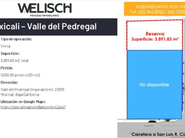 Terreno en venta en Valle del Pedregal, Mexicali, Baja California