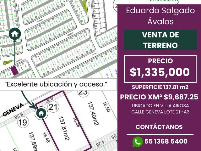 Terreno en venta en Villa Airosa