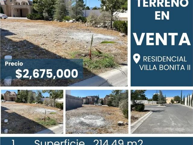Terreno en Venta en Villa Bonita II, Saltillo Excelente Ubicación en Zona Oriente