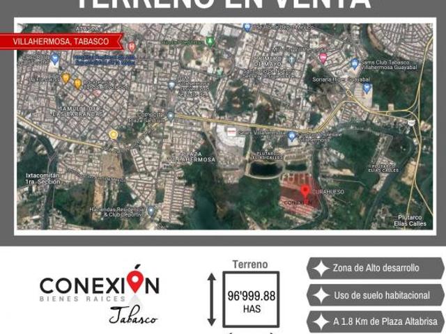 TERRENO EN VENTA EN VILLAHERMOSA CON USO HABITACIONAL IDEAL PARA DESARROLLAR!