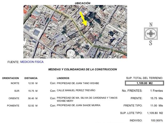 Terreno en Venta en zona centro