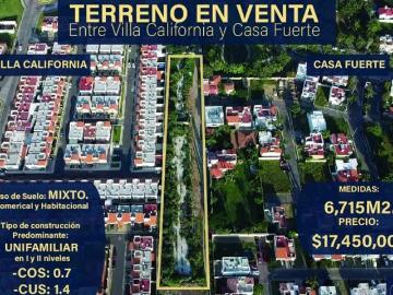 Terreno en Venta entre casa Fuerte y Villa California