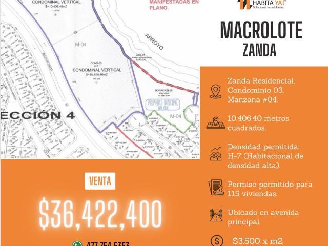 Terreno en Venta Fraccionamiento Residencial Zanda