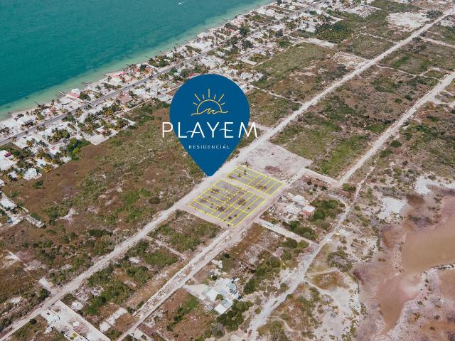 Terreno en venta frente al mar de Chelem, Progreso, Yucatan Playem